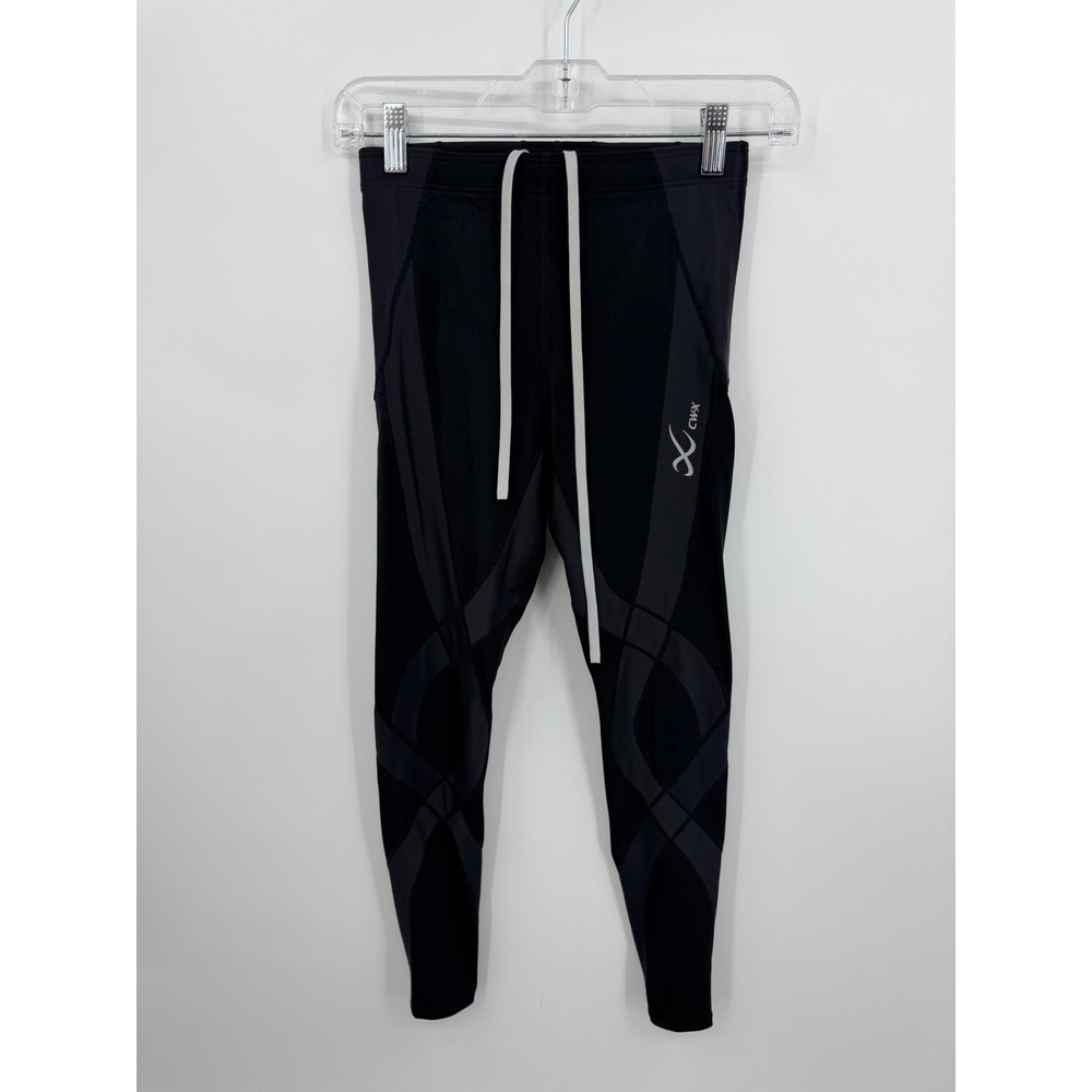 CW-X Stabilyx Compression Tights Women S Black Grey Supportive Leggings 129809